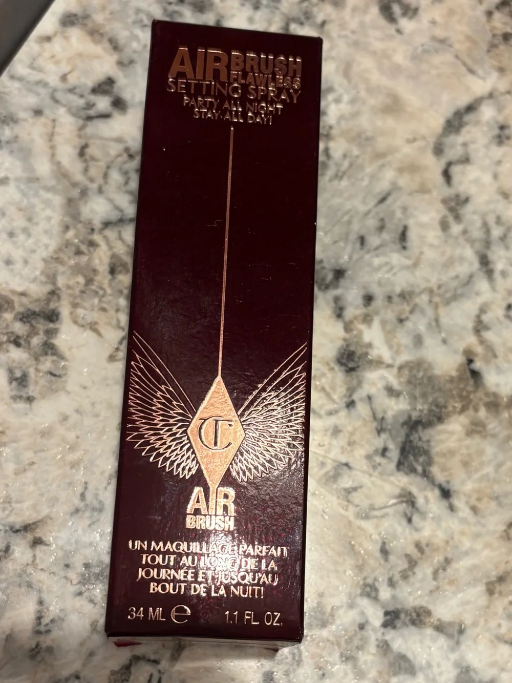 NWT Charlotte Tilbury Airbrush Flawless Setting Spray Travel Size 34mL